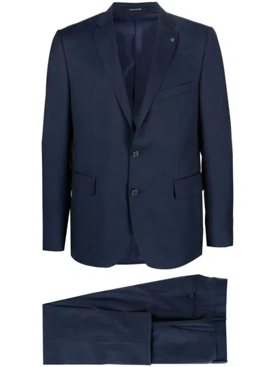 Tagliatore Two-piece Tailored Suit In 387 Navy