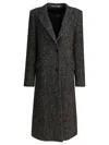 Tagliatore Amanda Herringbone Coat In Gray