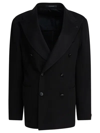 Tagliatore Short Cashmere Coat Jackets And Coats Black