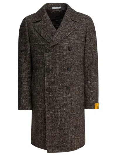 Tagliatore Double-breasted Coat In Brown