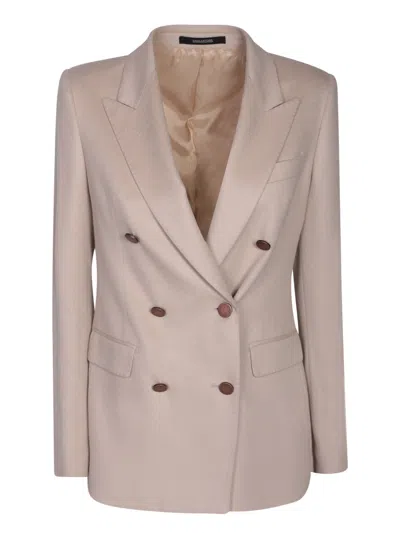 TAGLIATORE TAGLIATORE JACKETS BEIGE
