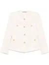 Tagliatore Beige Double-breasted Jacket With Gold-tone Buttons In Beige
