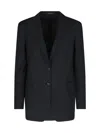 Tagliatore Tailored Jacket With Long Sleeves And Notch Lapel In Black