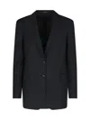 Tagliatore Tailored Jacket With Long Sleeves And Notch Lapel In Black