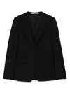Tagliatore Tailored Black Jacket With Notched Lapel In Black
