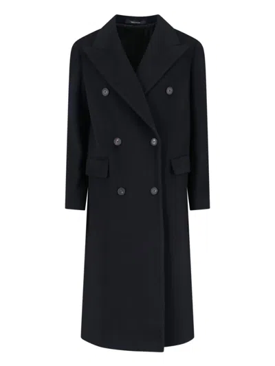 Tagliatore Casual Jacket With Button Detailing And Flap Pockets In Black