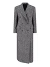 Tagliatore Buttoned Longline Jacket Notched Lapels In Gray