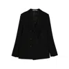 Tagliatore Parigi Double-breasted Wool Blazer In Black