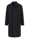 Tagliatore Lapel Long-sleeved Coat In Black