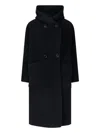 Tagliatore Tailored Black Jacket With Classic Collar And Minimalistic Design In Black