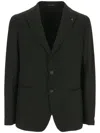 Tagliatore Wool Single-breasted Blazer In Black