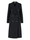 Tagliatore Double-breasted Jacket With Structured Shoulders And Flap Pockets In Black