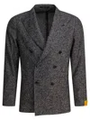 Tagliatore Double-breasted Jacket Front Pockets In Gray