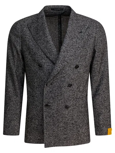Tagliatore Double-breasted Jacket Front Pockets In Gray