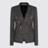 Tagliatore Structured Double-breasted Blazer Button Detailing In Gray