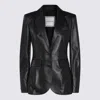 Tagliatore Single Breasted Blazer Notched Lapels Pockets In Black