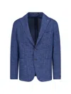 Tagliatore Unstructured Single-breasted Jacket In Blue