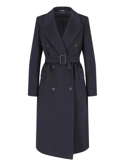 Tagliatore 'jole' Double-breasted Coat In Navy