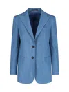 Tagliatore Tailored Jacket Buttoned Cuffs In Blue