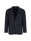 Tagliatore Patch Pocket Notch Lapel Single-breasted Blazer In Blue