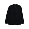 Tagliatore Double-breasted Striped Jacket In Blue