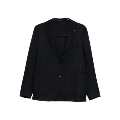 Tagliatore Single-breasted Blazer In Blue