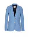 Tagliatore Double Breasted Jacket V-neck In Blue
