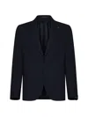 Tagliatore Single-breasted Wool Blazer In Blue