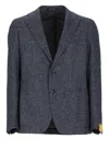 Tagliatore Wool And Cashmere Jacket In Blue