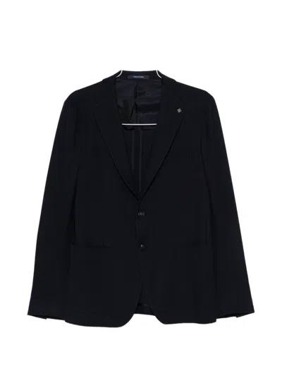 Tagliatore Jackets Blue And Green In Black