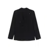 Tagliatore Peak-lapel Double-breasted Blazer In Black