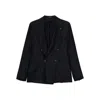 Tagliatore Double-breasted Blazer In Black