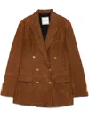 Tagliatore Jasmine Jacket In Cognac Linen In Brown