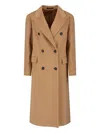 Tagliatore Jole Cashmere Midi Coat In Brown