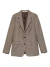 Tagliatore Houndstooth-check Single-breasted Blazer In Brown