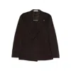 Tagliatore Long-sleeved Suit Jacket In Brown