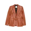 Tagliatore Buttoned Notched-lapel Blazer In Brown