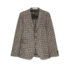 Tagliatore Tailored Brown Jacket With Classic Lapel Collar And Refined Silhouette In Brown