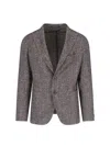 Tagliatore Tailored Jacket Herringbone Pattern In Brown