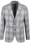 Tagliatore Checked Single-breasted Blazer In Gray