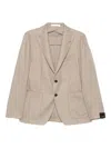 Tagliatore Two-button Patch-pocket Blazer In Gold
