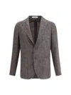 Tagliatore Herringbone Peaked-lapel Blazer In Gray
