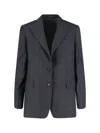 Tagliatore Bertha Single-breasted Blazer In Gray