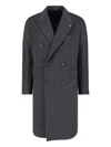 Tagliatore Cappotto D Petto Rever A Lancia Lana Spinata In Gray