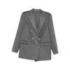 Tagliatore Cashmere Double-breasted Blazer In Gray