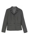 Tagliatore Tailored Gray Jacket With Notched Collar In Gray