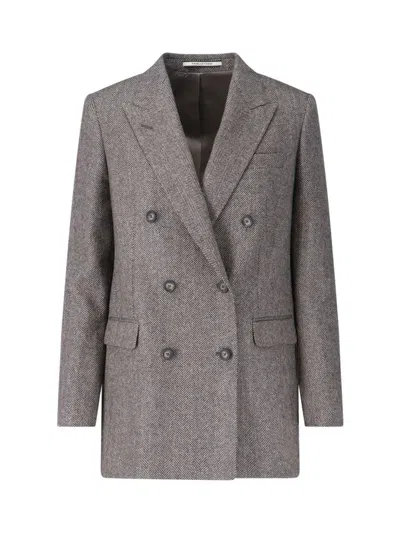 Tagliatore Tailored Blazer Flap Pockets In Gray