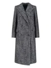 Tagliatore Tailored Black Jacket With Classic Collar And Sophisticated Silhouette In Gray