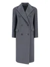 Tagliatore Tailored Grey Coat With Timeless Design In Gray