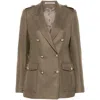 Tagliatore Wool Double-breasted Jacket In Green